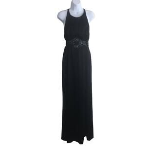 Morgan & Co. by Linda Bernell Black Sleeveless Backless Maxi Dress Size 7/8